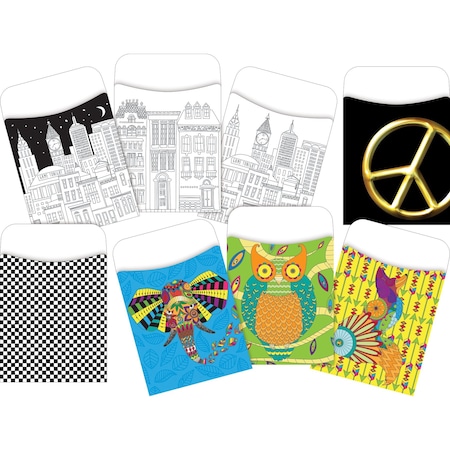 Barker Creek Designs Library Pocket Set, 120/Set 4065